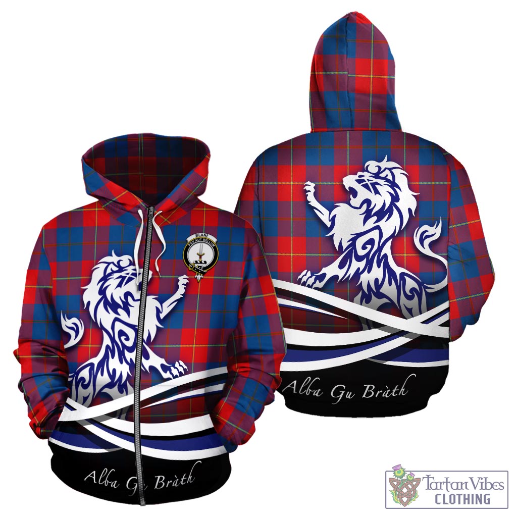 Blane Tartan Hoodie with Alba Gu Brath Regal Lion Emblem - Tartan Vibes Clothing