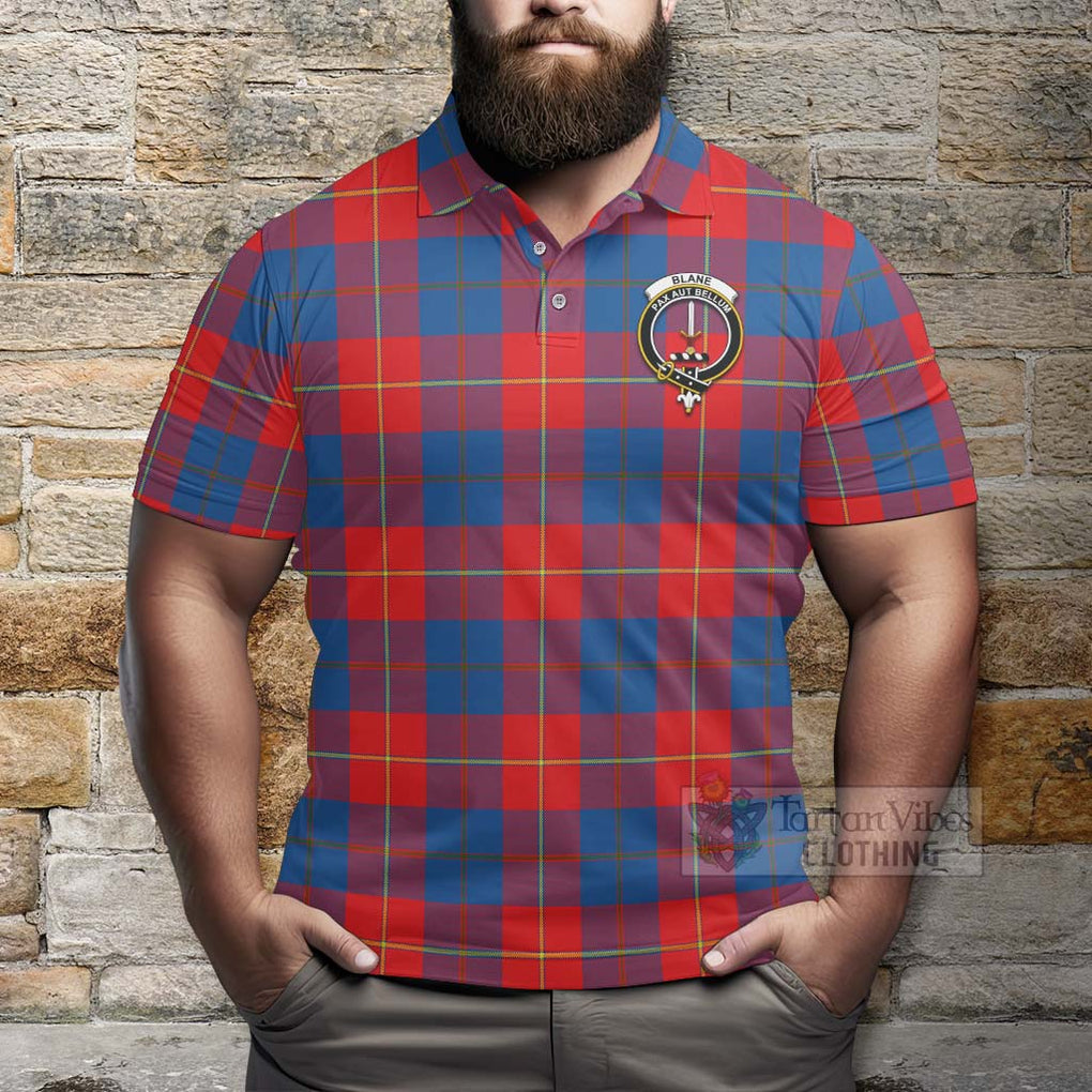 Blane Tartan Polo Shirt with Family Crest Celtic Skull Style - Tartan Vibes Clothing