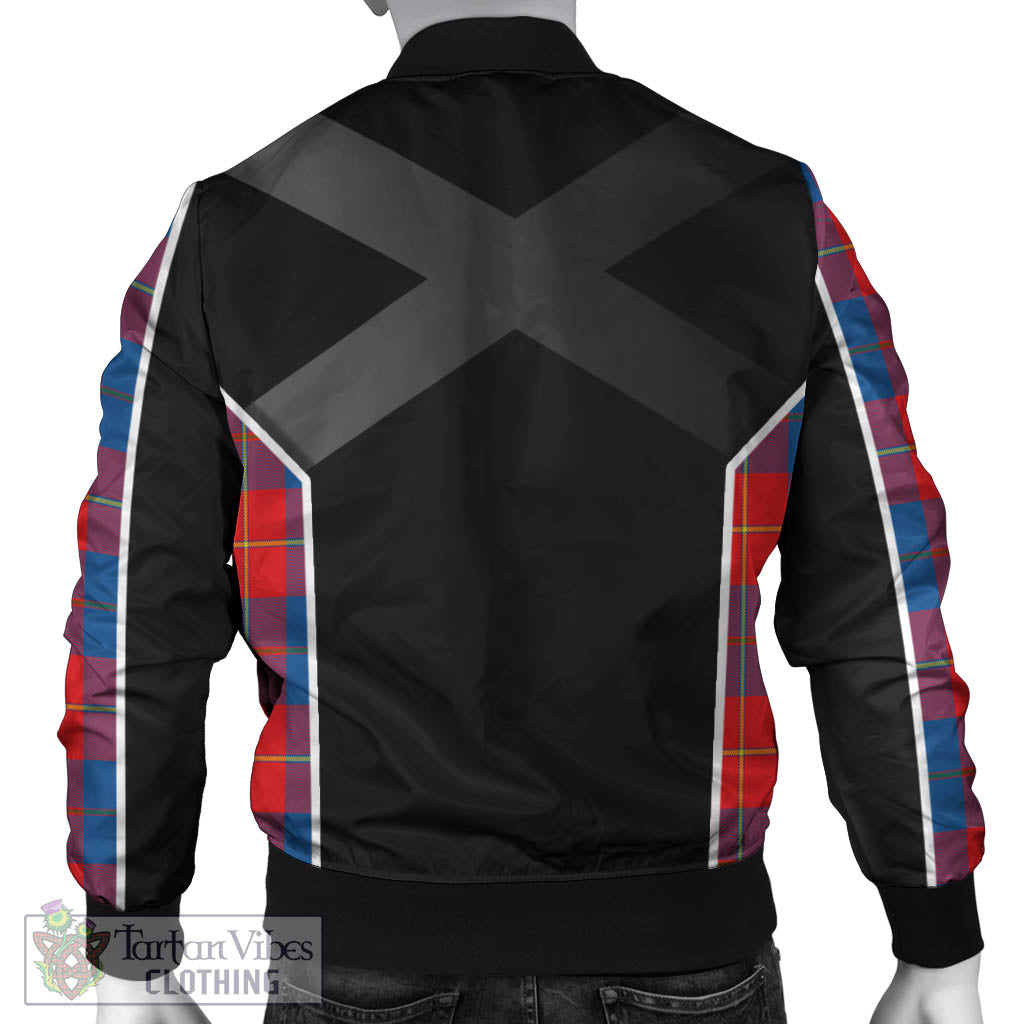 Blane Tartan Bomber Jacket with Family Crest and Scottish Thistle Vibes Sport Style - Tartan Vibes Clothing