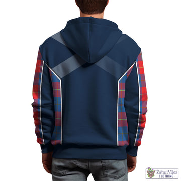 Blane Tartan Hoodie with Family Crest and Lion Rampant Vibes Sport Style - Tartan Vibes Clothing