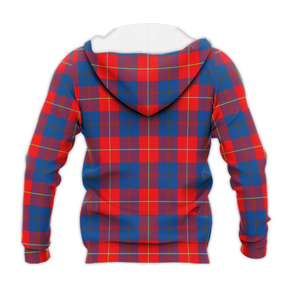 Blane Tartan Knitted Hoodie with Family Crest - Tartan Vibes Clothing