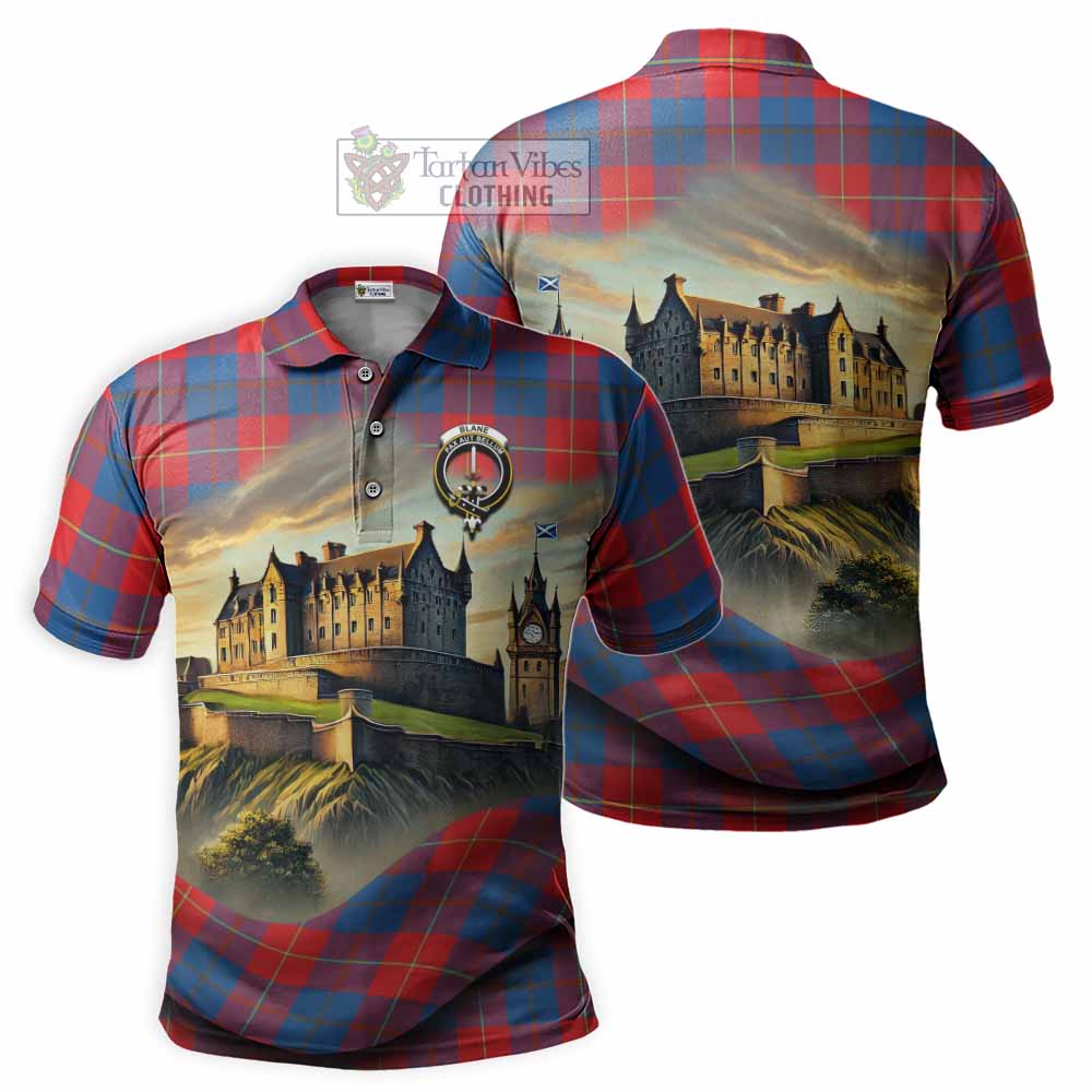 Tartan Vibes Clothing Blane Tartan Family Crest Polo Shirt with Scottish Ancient Castle Stype