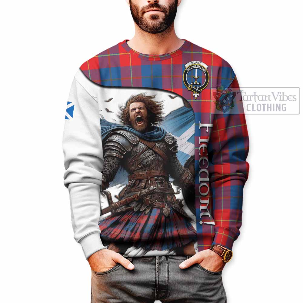 Blane Crest Tartan Sweatshirt Inspired by the Freedom of Scottish Warrior - Tartan Vibes Clothing
