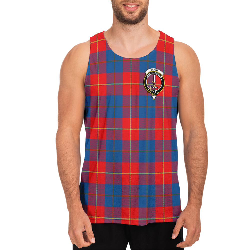 Blane Tartan Mens Tank Top with Family Crest - Tartan Vibes Clothing