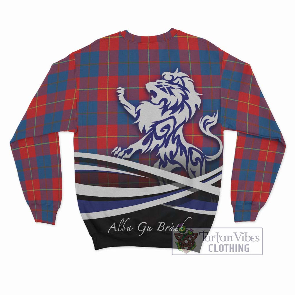 Blane Tartan Sweatshirt with Alba Gu Brath Regal Lion Emblem - Tartan Vibes Clothing