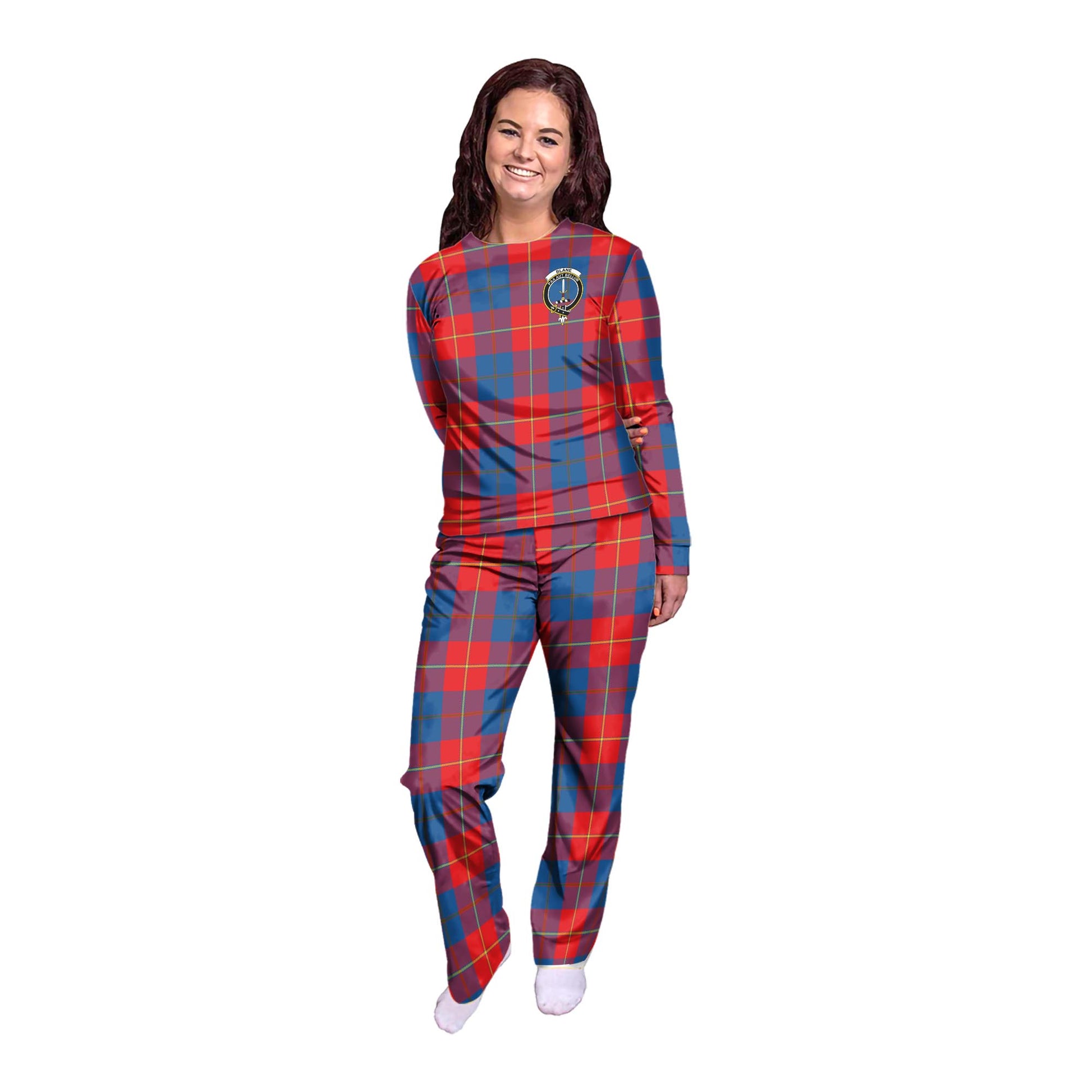 Blane Tartan Pajamas Family Set with Family Crest - Tartan Vibes Clothing