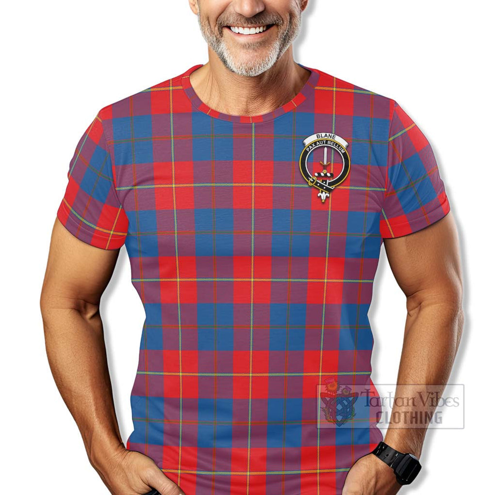 Blane Tartan T-Shirt with Family Crest Celtic Skull Style - Tartan Vibes Clothing