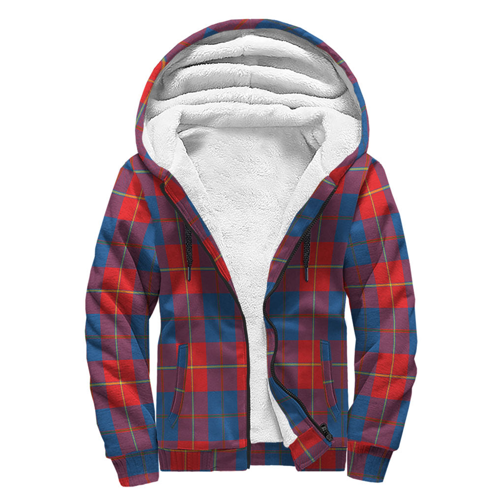 Blane Tartan Sherpa Hoodie with Family Crest - Tartan Vibes Clothing