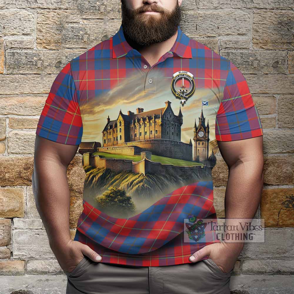 Tartan Vibes Clothing Blane Tartan Family Crest Polo Shirt with Scottish Ancient Castle Stype