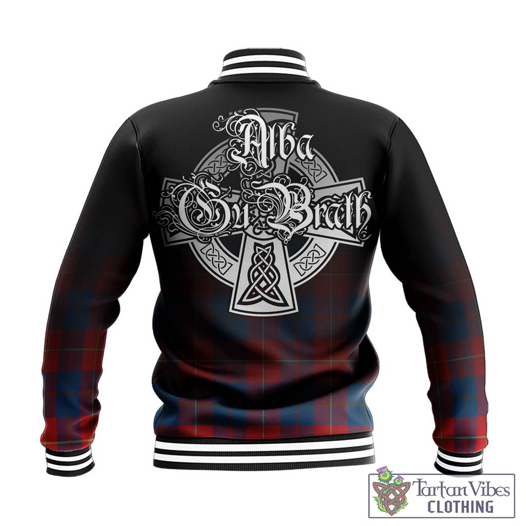 Tartan Vibes Clothing Blane Tartan Baseball Jacket Featuring Alba Gu Brath Family Crest Celtic Inspired