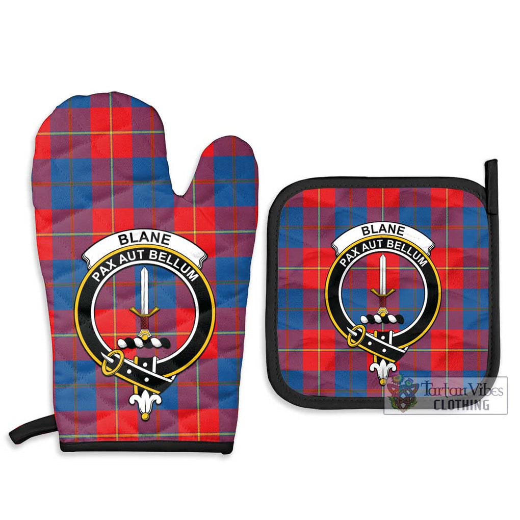 Blane Tartan Combo Oven Mitt & Pot-Holder with Family Crest - Tartan Vibes Clothing