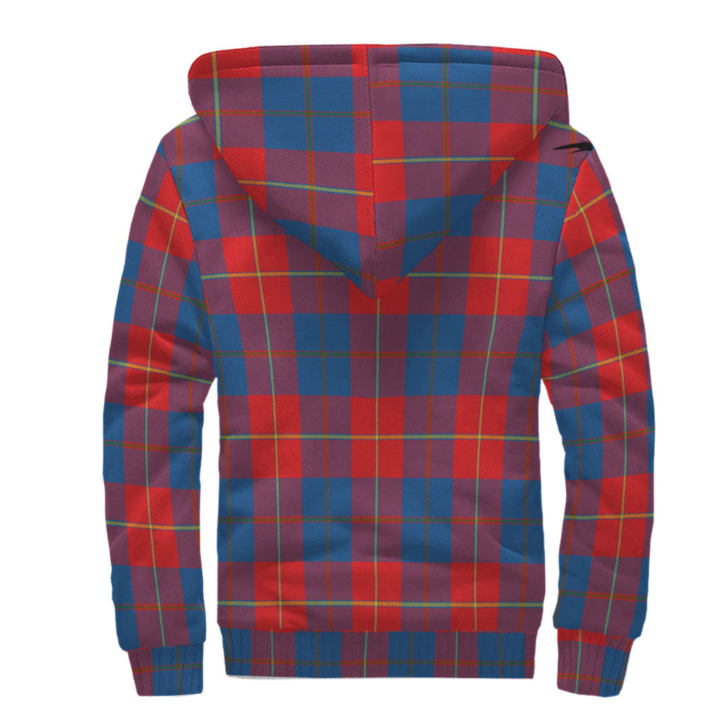 Blane Tartan Sherpa Hoodie with Family Crest - Tartan Vibes Clothing