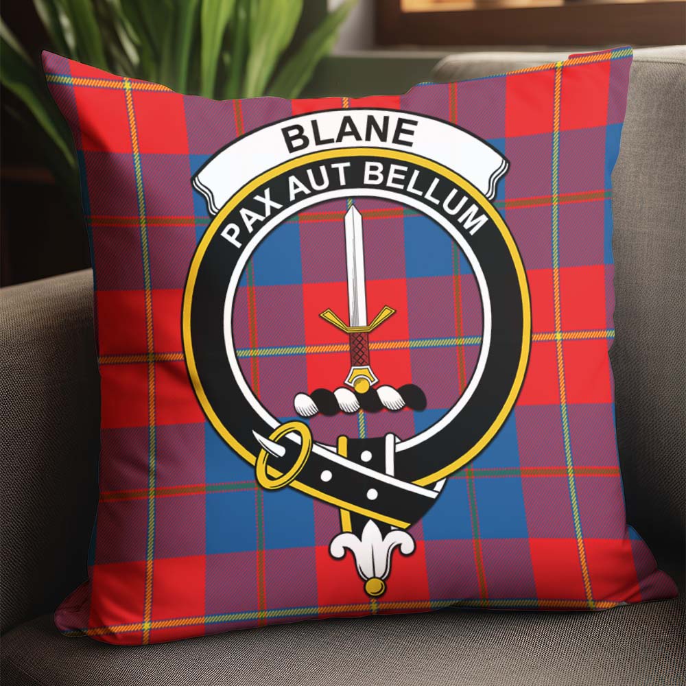Blane Tartan Pillow Cover with Family Crest - Tartan Vibes Clothing