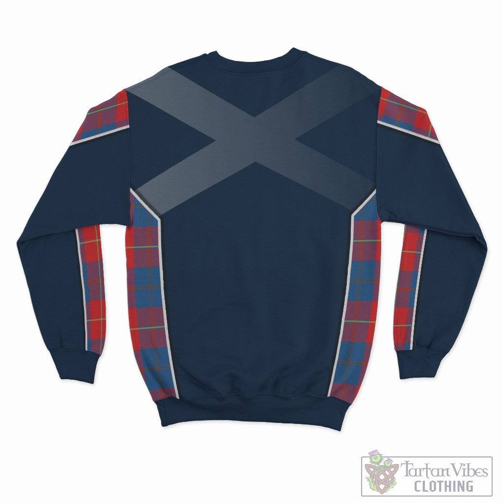 Blane Tartan Sweatshirt with Family Crest and Scottish Thistle Vibes Sport Style - Tartan Vibes Clothing