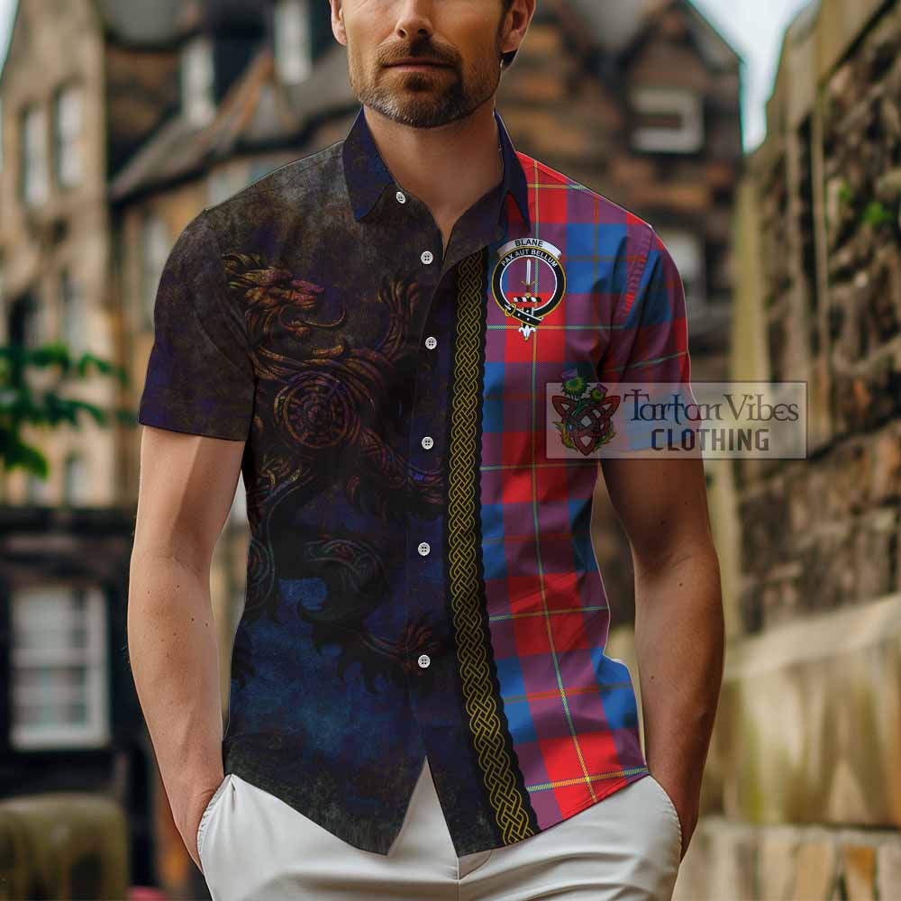 Blane Tartan Family Crest Hawaiian Shirt Alba Gu Brath Be Brave Lion Ancient Style - Tartan Vibes Clothing