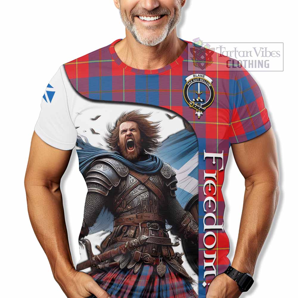 Blane Crest Tartan T-Shirt Inspired by the Freedom of Scottish Warrior - Tartan Vibes Clothing