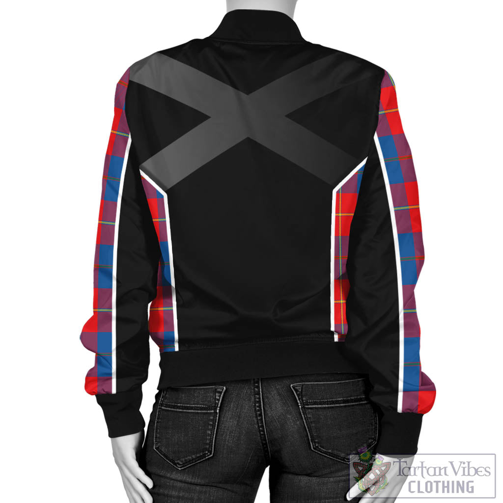 Blane Tartan Bomber Jacket with Family Crest and Scottish Thistle Vibes Sport Style - Tartan Vibes Clothing