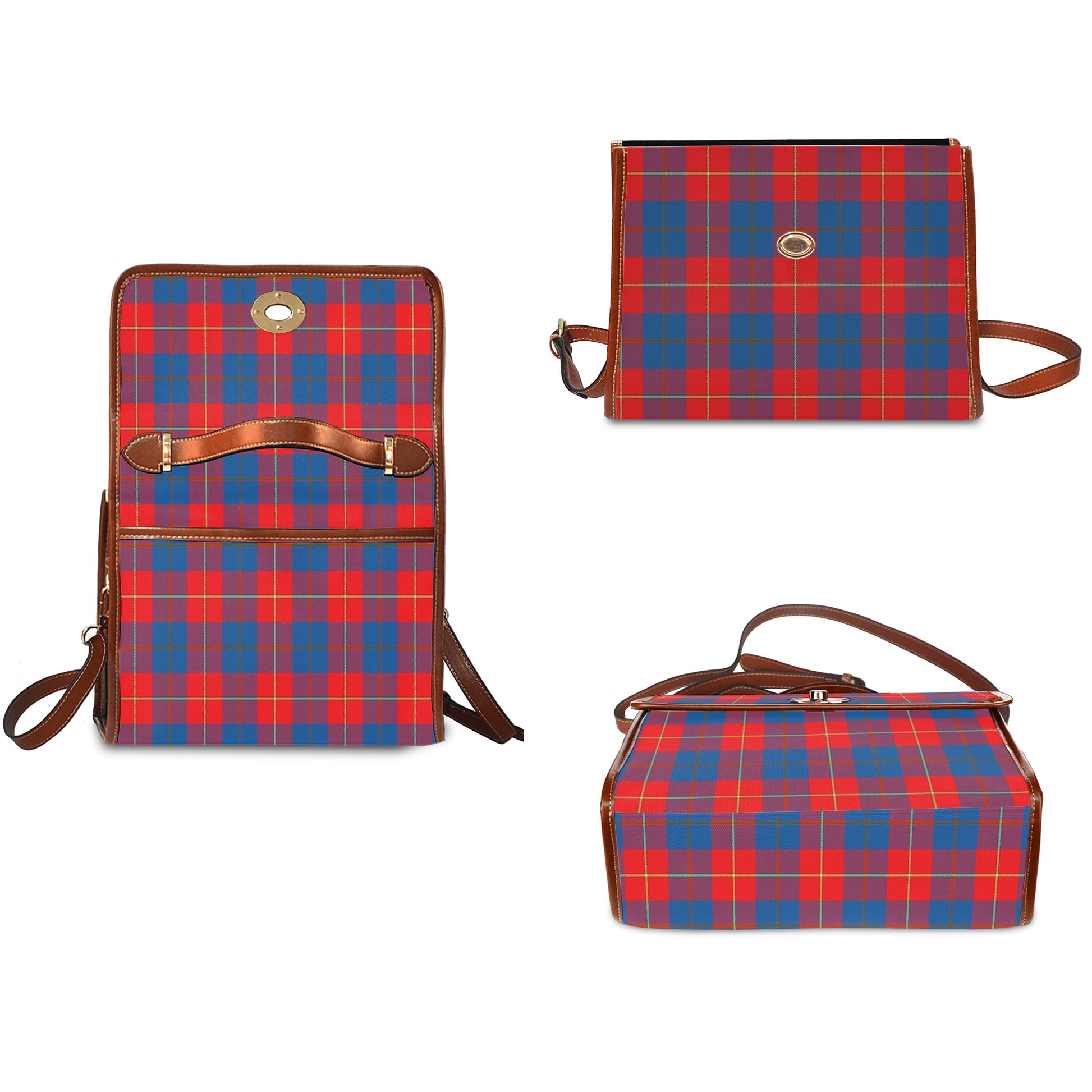 Blane Tartan Leather Strap Waterproof Canvas Bag - Tartanvibesclothing