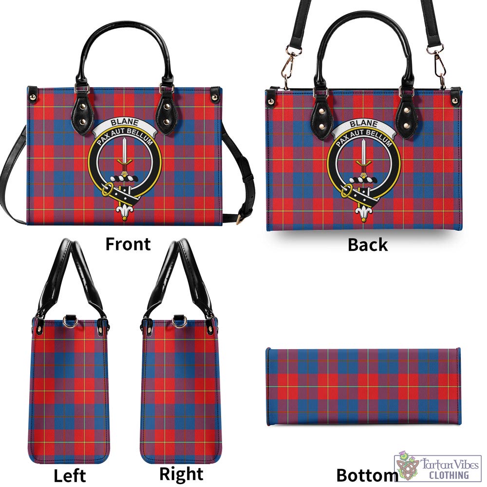 Blane Tartan Luxury Leather Handbags with Family Crest - Tartan Vibes Clothing