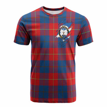 Blane Clan Crest In Me Tartan Cotton T-shirt Scotland Flag Style