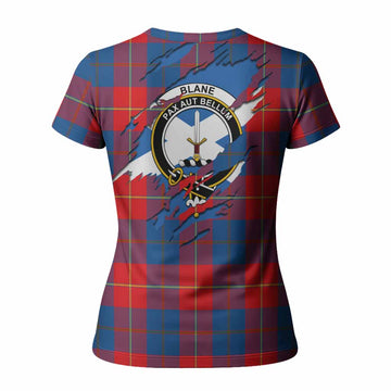 Blane Clan Crest In Me Tartan Women T shirt Scotland Flag Style