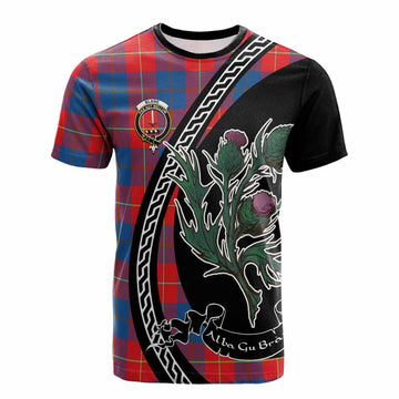 Blane Family Crest Tartan Cotton T-shirt Alba Thistle Inspired - Tartan Vibes Clothing