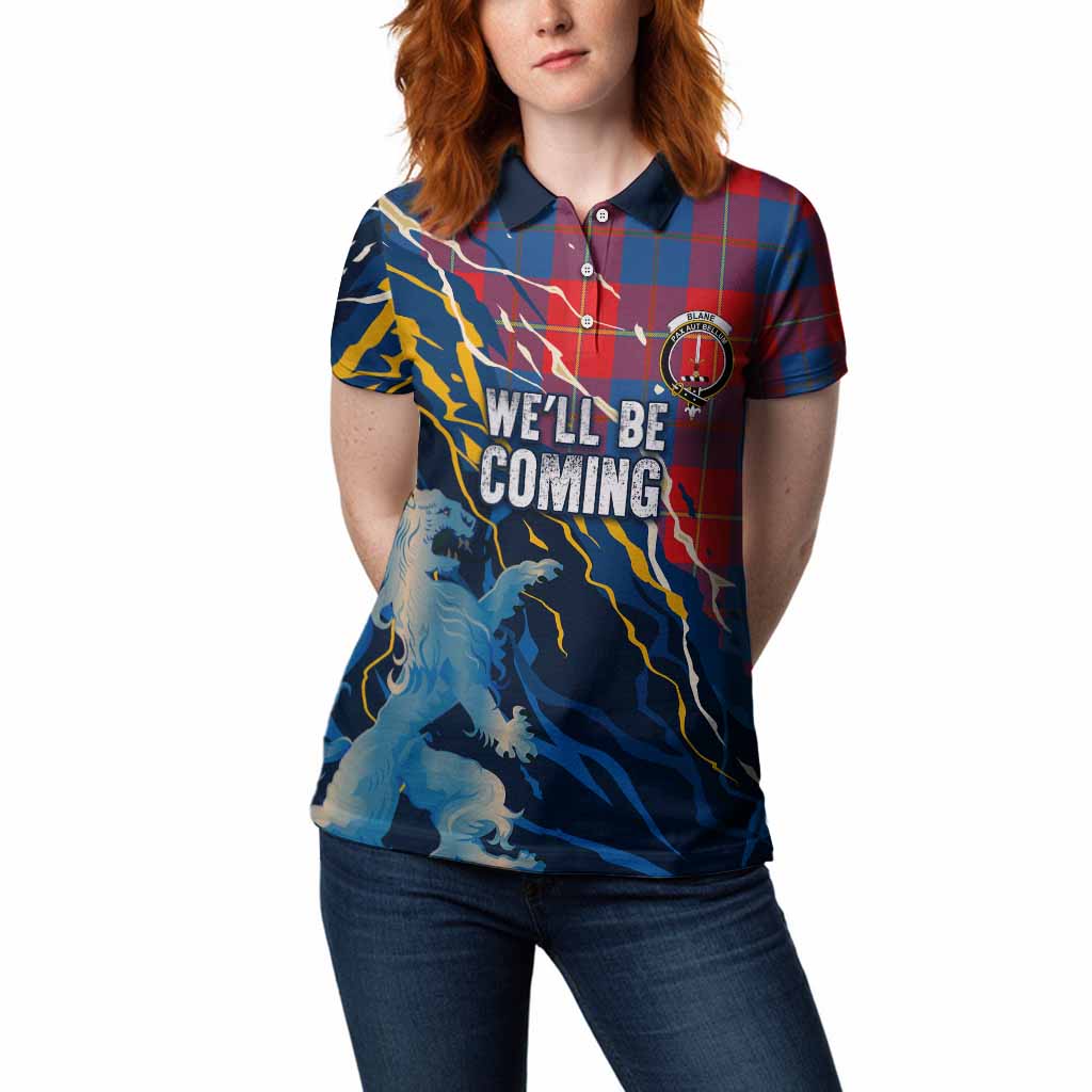 Blane Scotland Tartan Women Polo Shirt WC2026 Football - We'll Be Coming