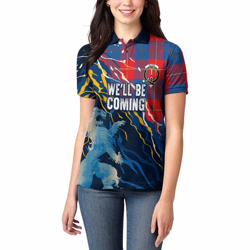 Blane Scotland Tartan Women Polo Shirt WC2026 Football - We'll Be Coming