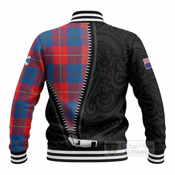 Blane Tartan Baseball Jacket New Zealand Pattern Unique Zipper Stylized