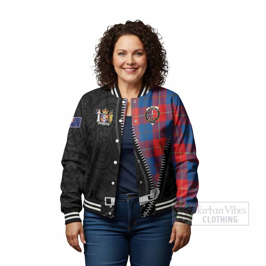 Blane Tartan Baseball Jacket New Zealand Pattern Unique Zipper Stylized