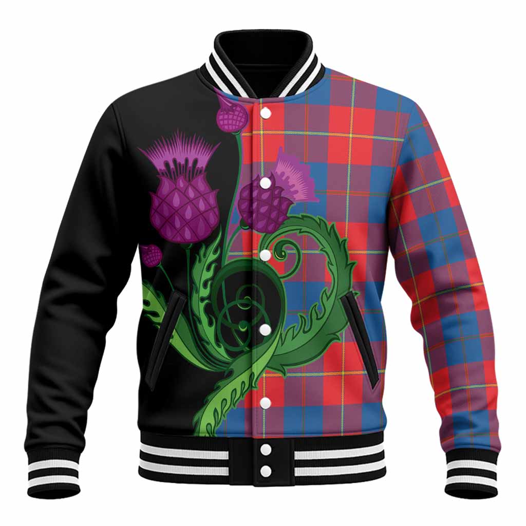 Blane Tartan Baseball Jacket Traditional Scottish Thistle