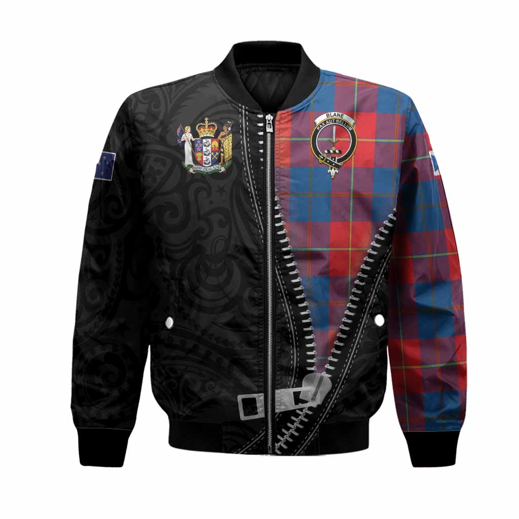 Blane Tartan Bomber Jacket New Zealand Pattern Unique Zipper Stylized