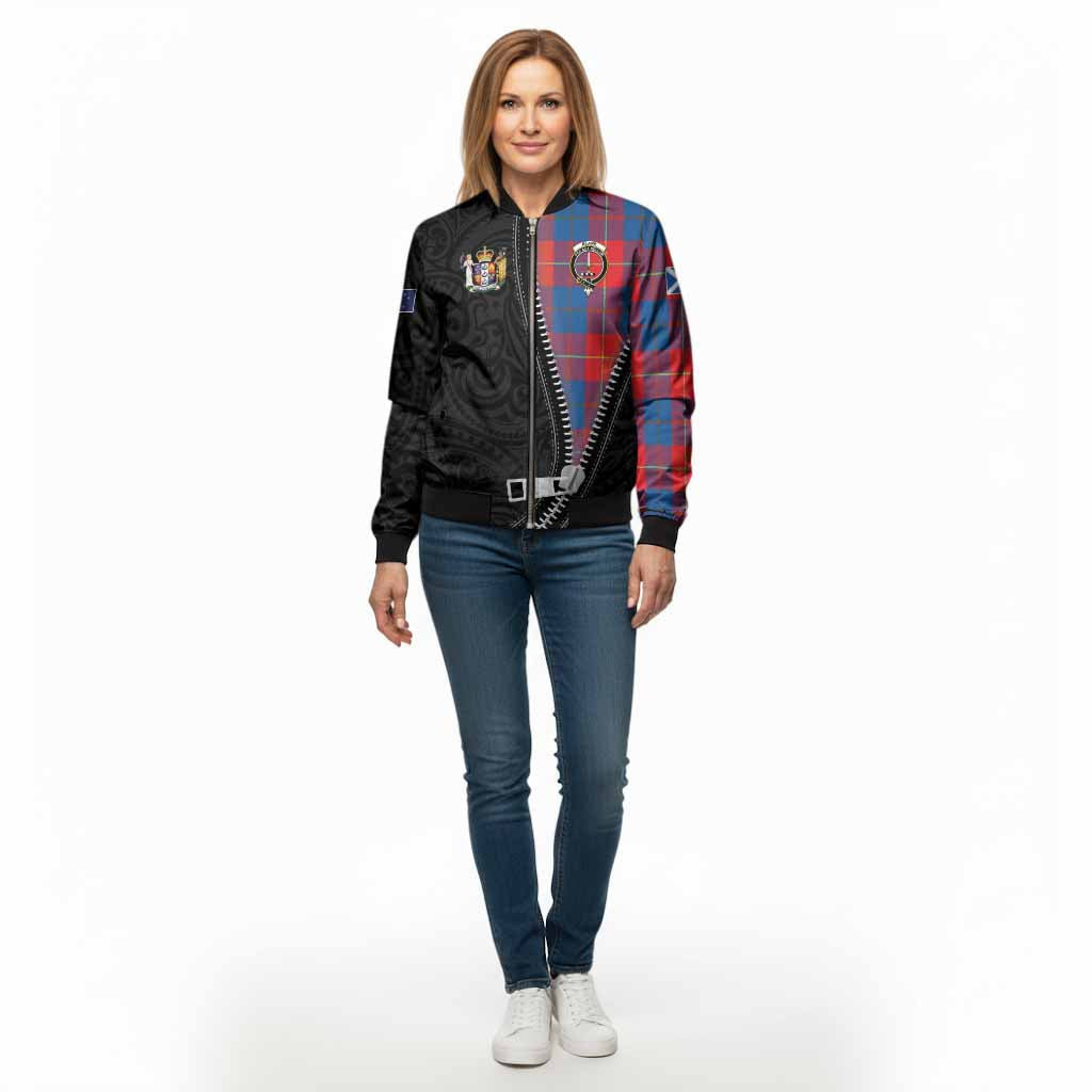 Blane Tartan Bomber Jacket New Zealand Pattern Unique Zipper Stylized