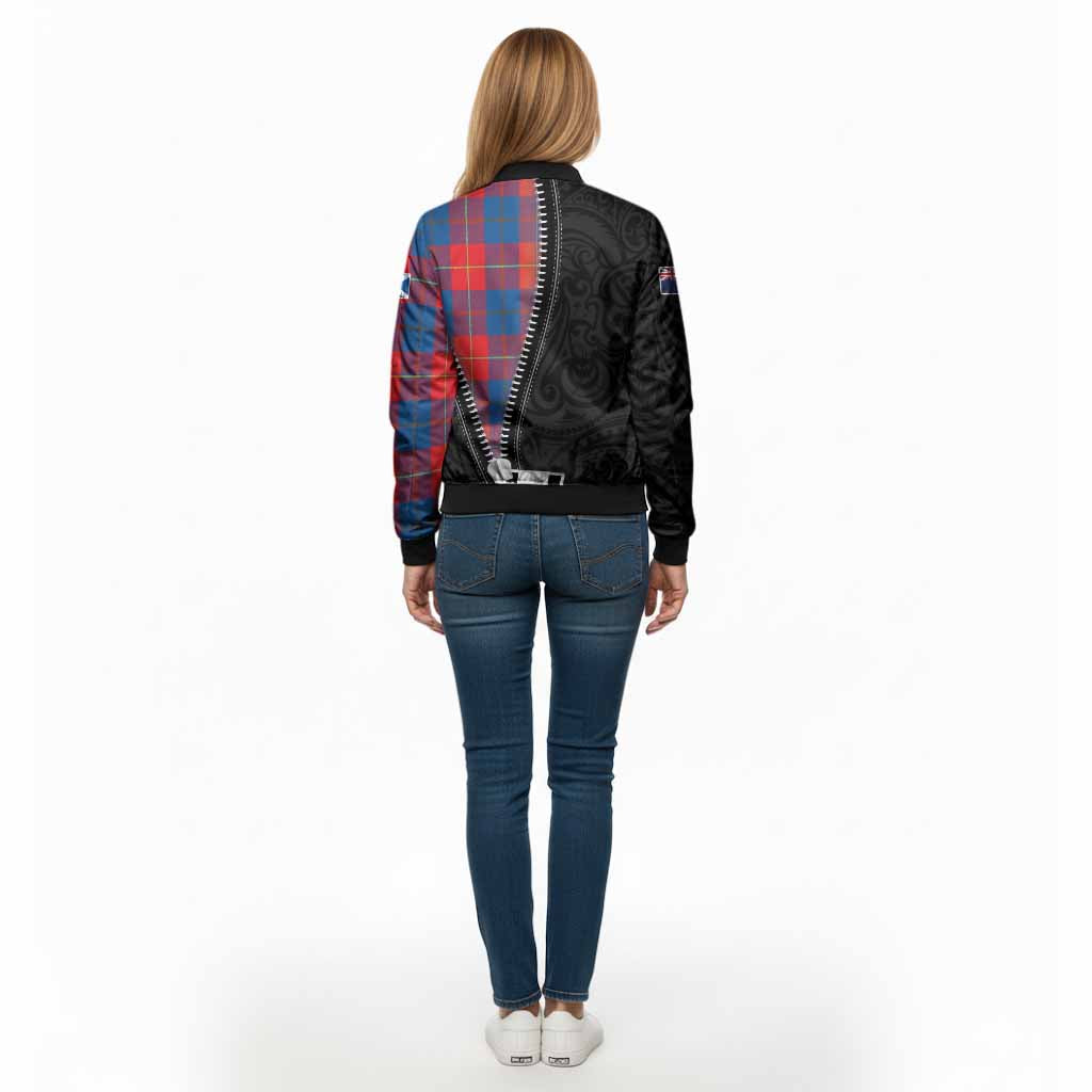 Blane Tartan Bomber Jacket New Zealand Pattern Unique Zipper Stylized