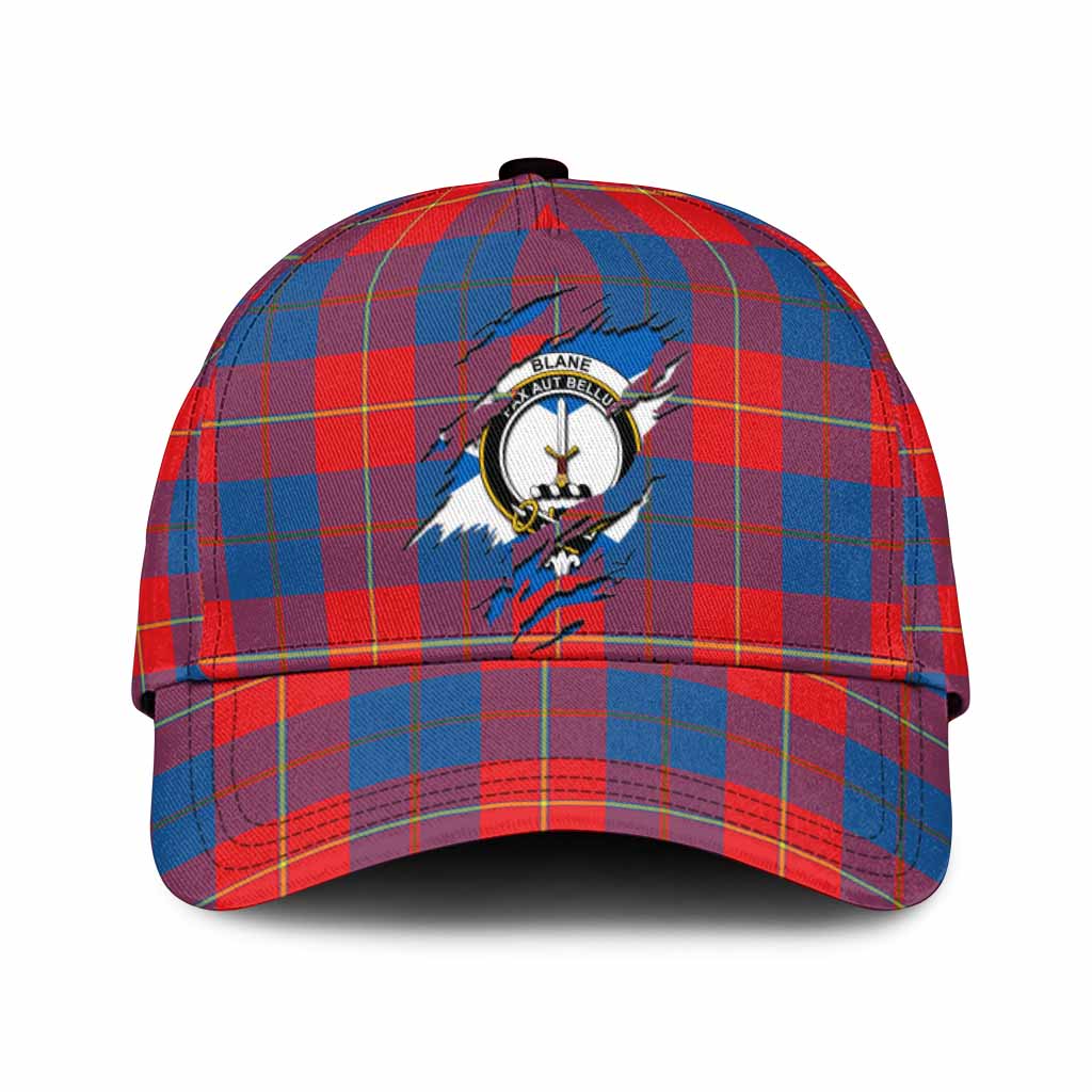 Blane Tartan Classic Cap with Family Crest In Me Style