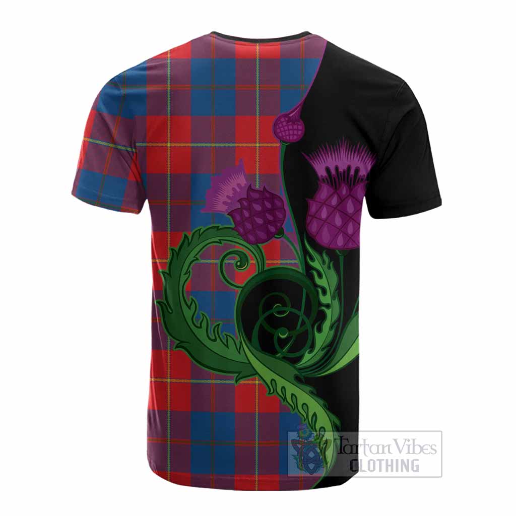Blane Tartan Cotton T-shirt Traditional Scottish Thistle