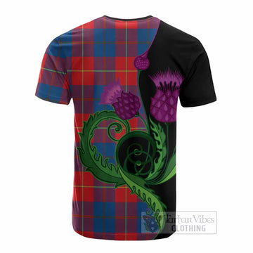 Blane Tartan Cotton T-shirt Traditional Scottish Thistle
