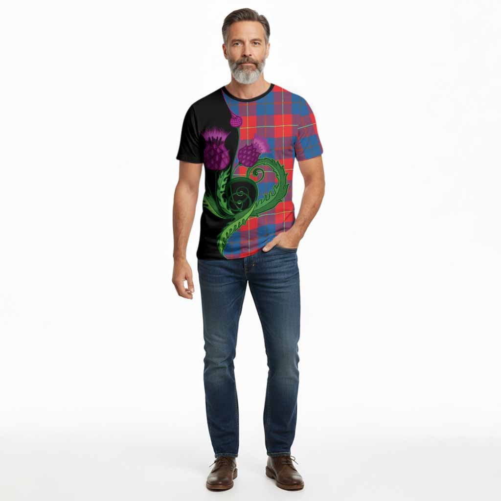 Blane Tartan Cotton T-shirt Traditional Scottish Thistle
