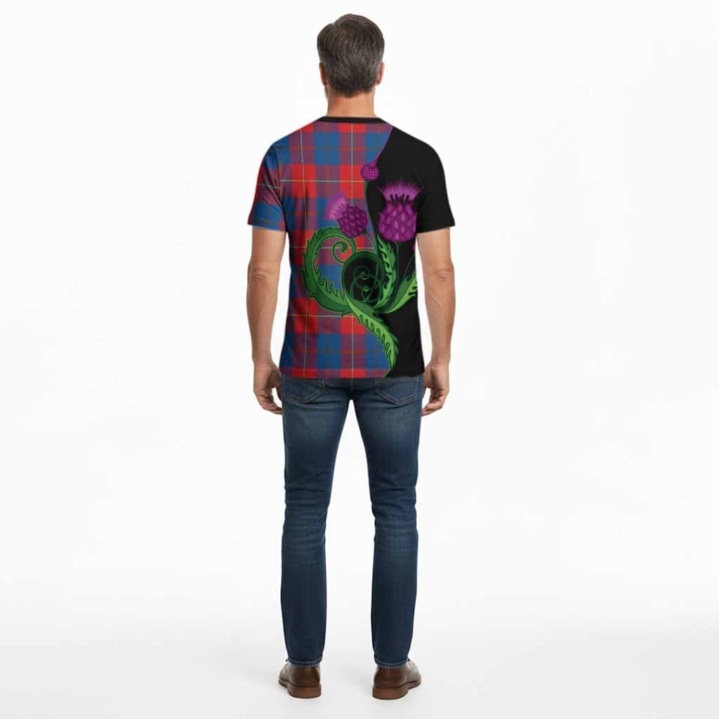 Blane Tartan Cotton T-shirt Traditional Scottish Thistle