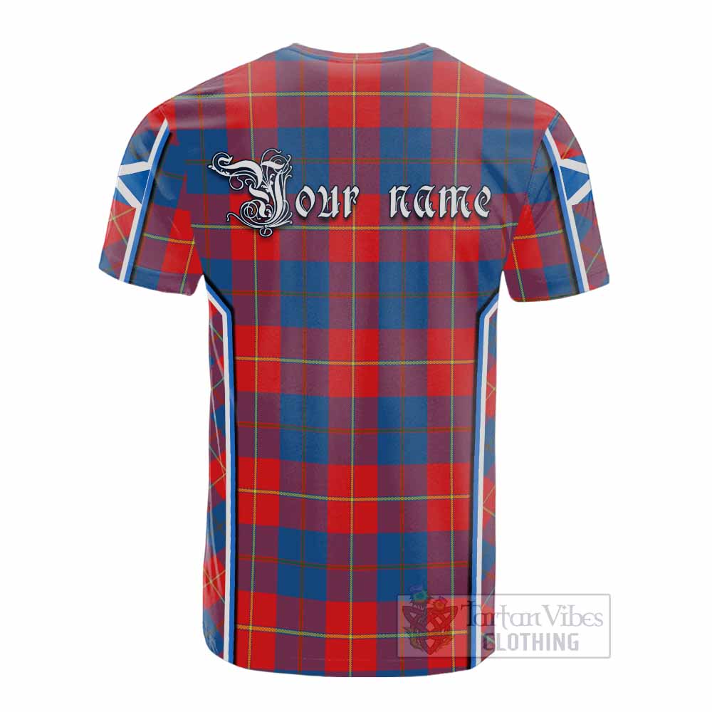 Blane Tartan Crest Cotton T-shirt Scotland Coat of Arm Flag Style - Tartan Vibes Clothing