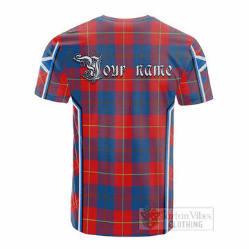 Blane Tartan Crest Cotton T-shirt Scotland Coat of Arm Flag Style - Tartan Vibes Clothing