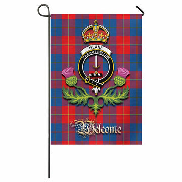 Blane Tartan Family Crest Garden Flag Royal Thistle Welcome Style - Tartan Vibes Clothing