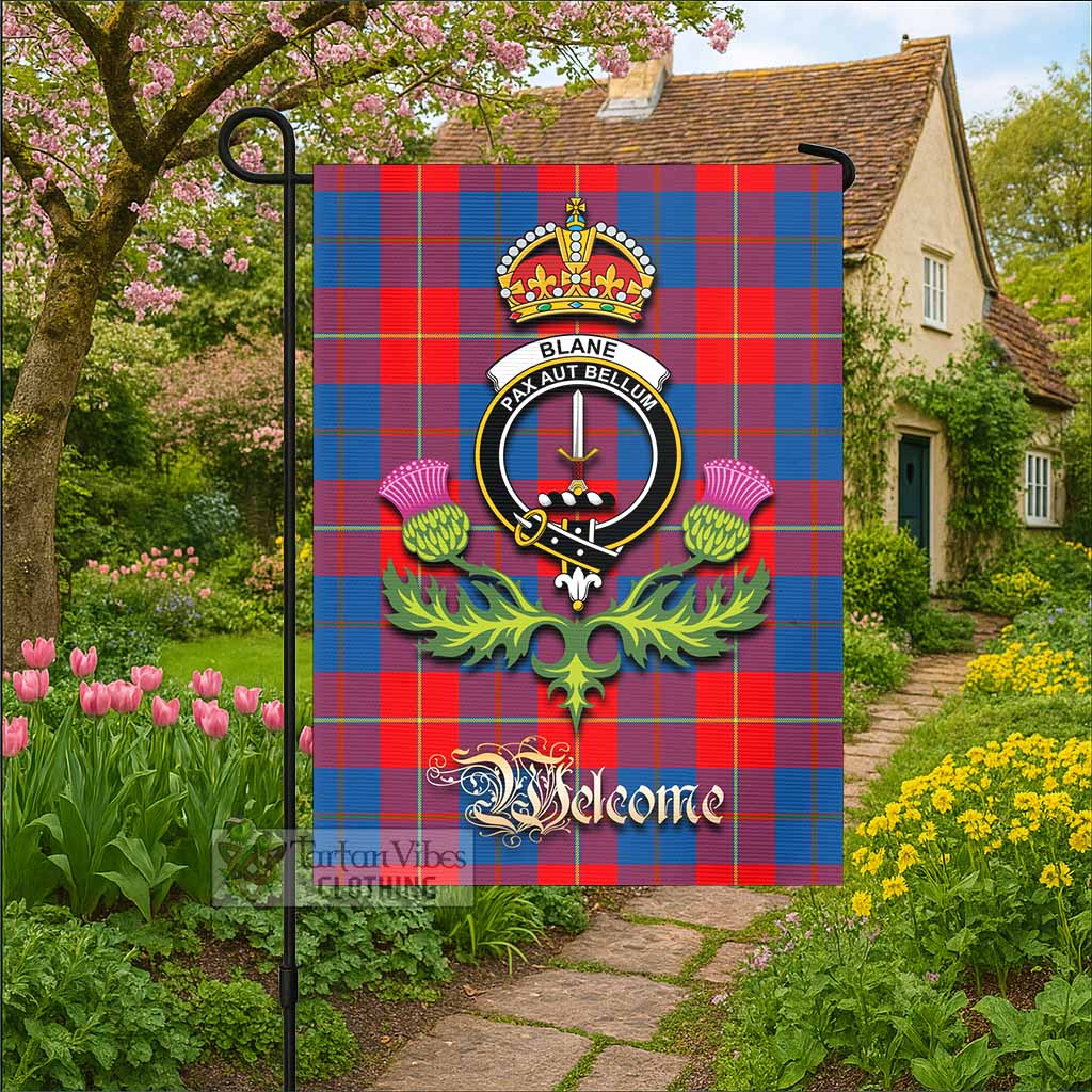 Blane Tartan Family Crest Garden Flag Royal Thistle Welcome Style - Tartan Vibes Clothing