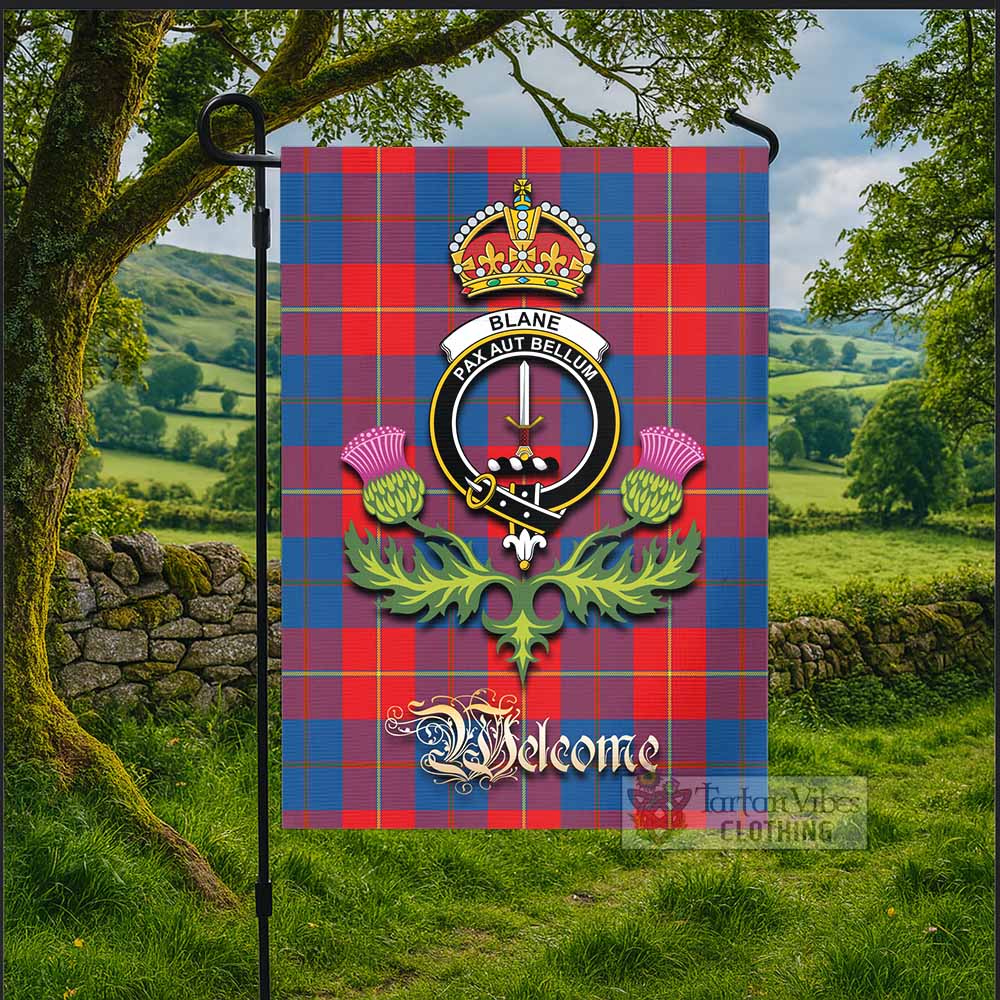 Blane Tartan Family Crest Garden Flag Royal Thistle Welcome Style - Tartan Vibes Clothing