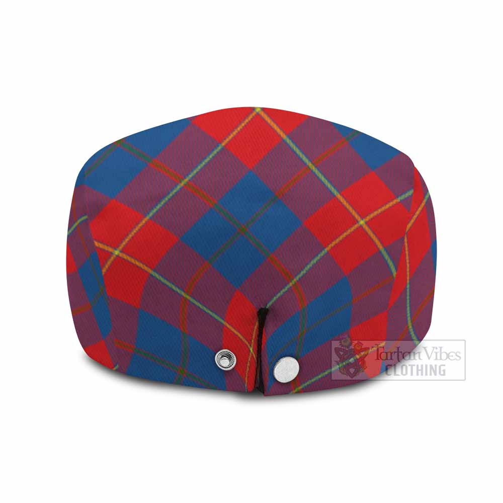 Blane Tartan Flat Cap, Jeff Cap Cross Style with Family Crest - Tartan Vibes Clothing