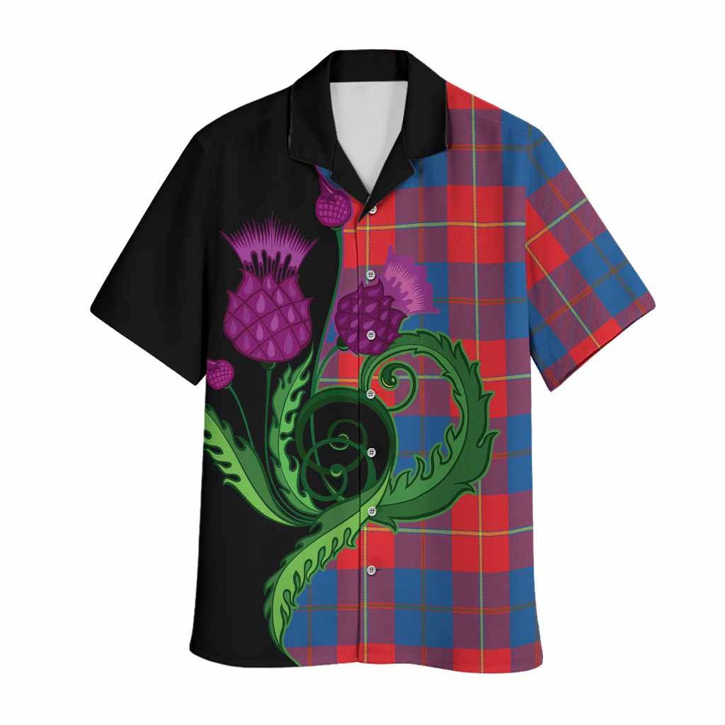 Blane Tartan Hawaiian Shirt Traditional Scottish Thistle