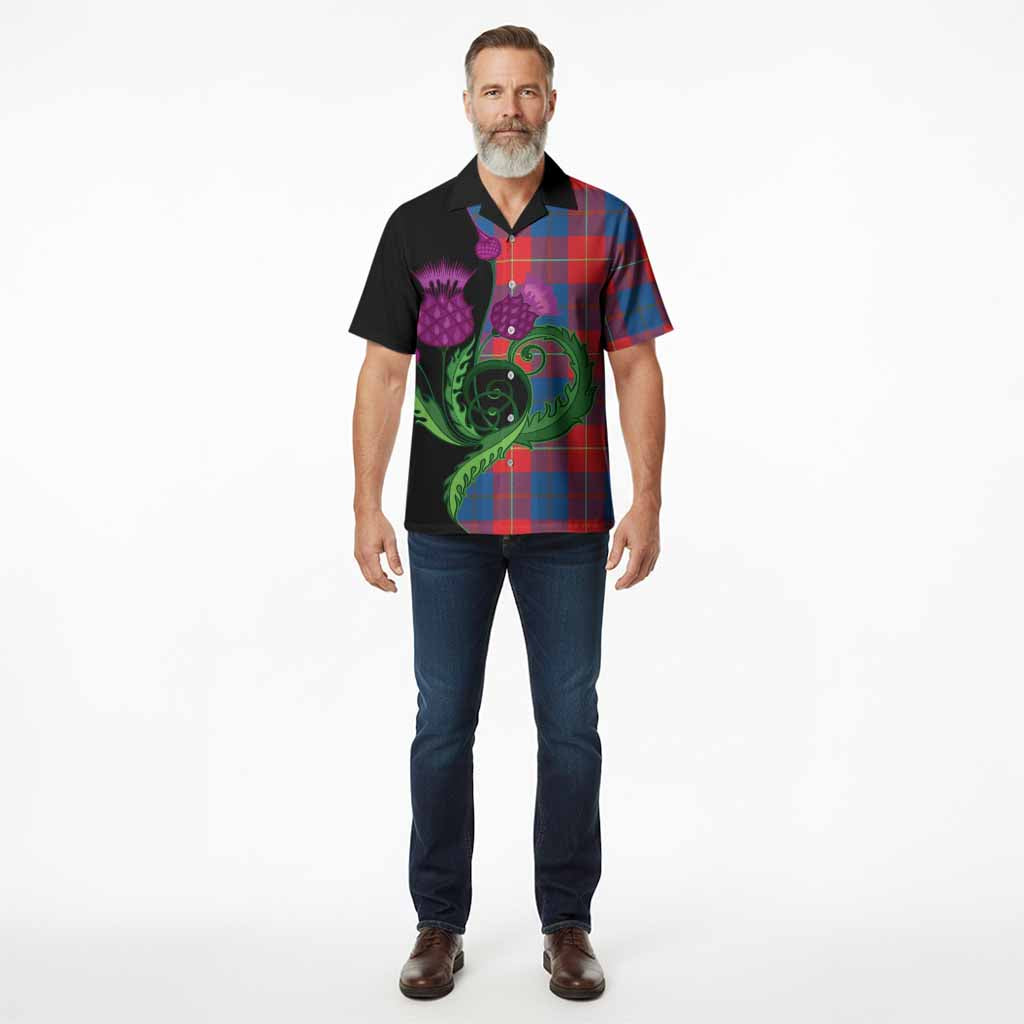 Blane Tartan Hawaiian Shirt Traditional Scottish Thistle