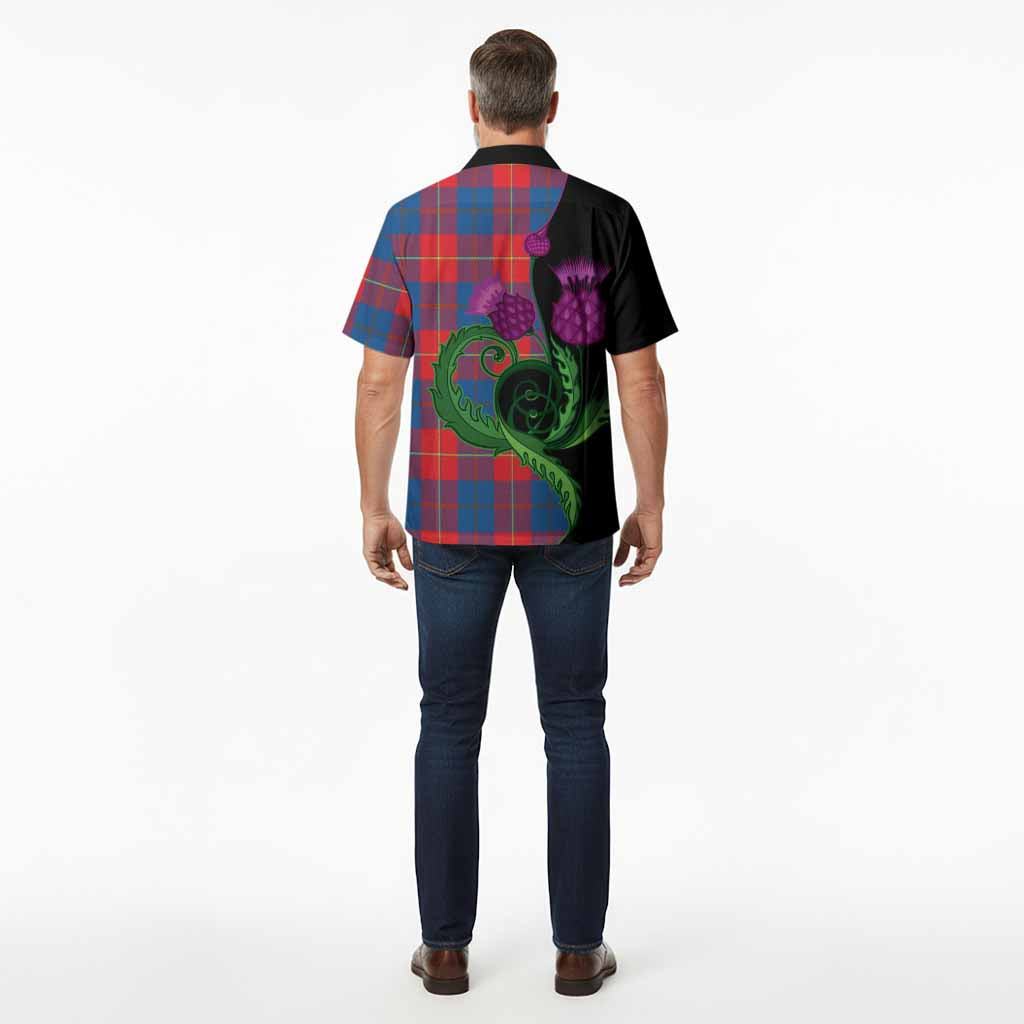 Blane Tartan Hawaiian Shirt Traditional Scottish Thistle