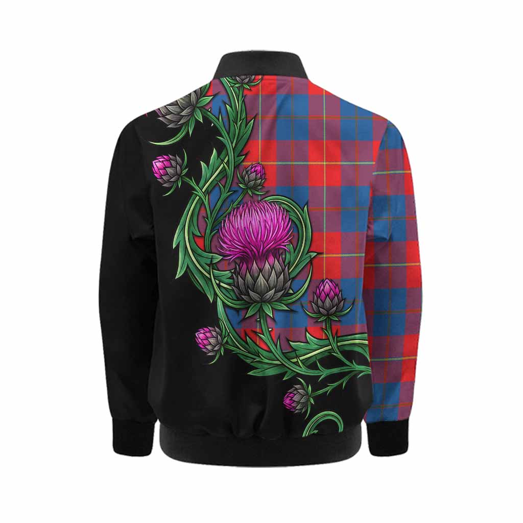 Blane Tartan Kid Bomber Jacket Resilient Scottish Thistle Kid - Tartan Vibes Clothing