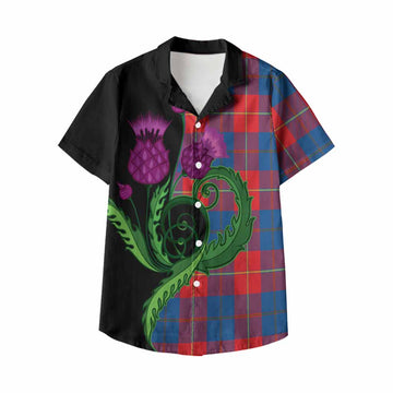 Blane Tartan Kid Hawaiian Shirt Traditional Scottish Thistle